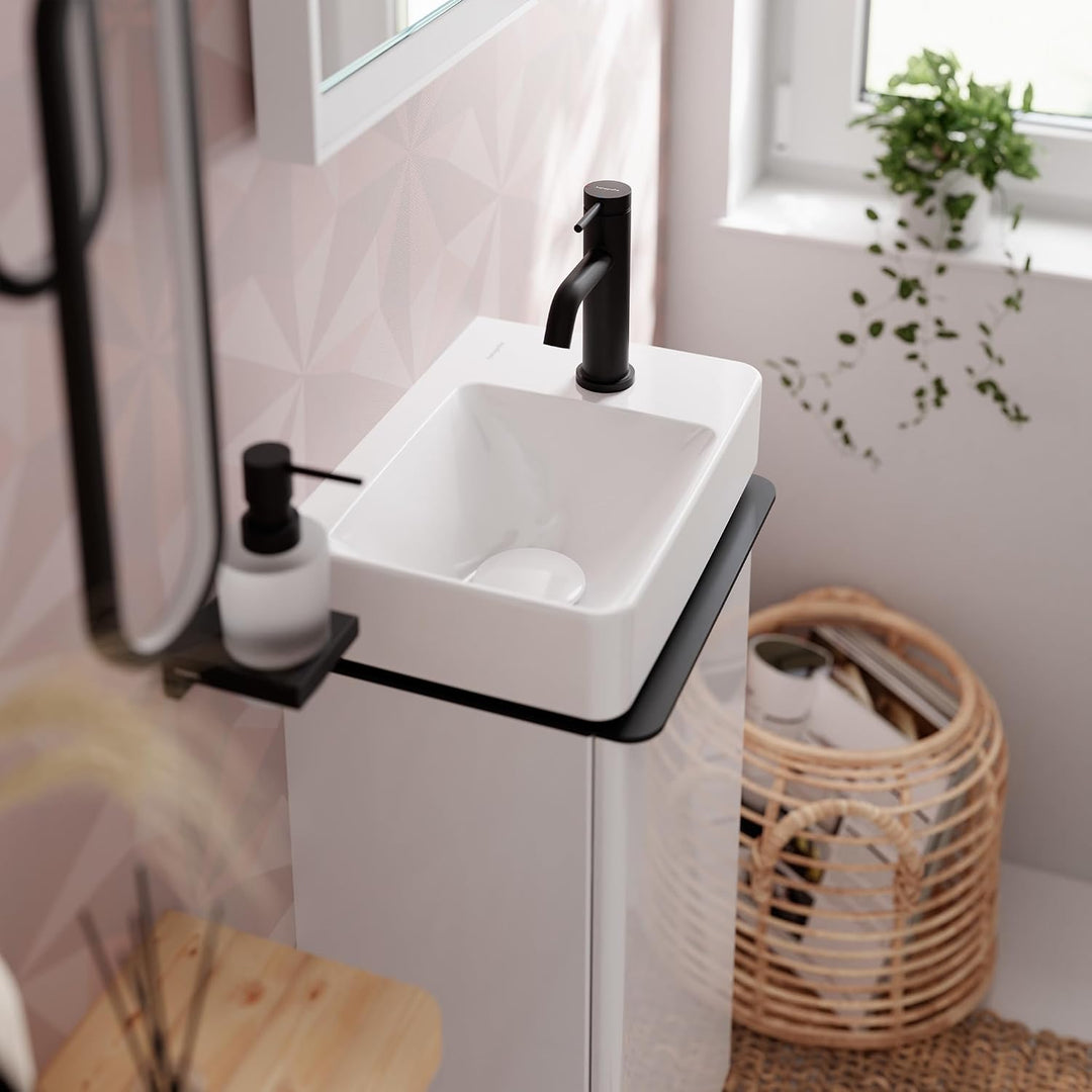 hansgrohe Tecturis S - Waschtischarmatur mit Zugstange, energiesparend (CoolStart), Wasserhahn Bad m
