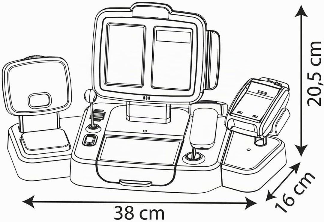 Smoby - elektronische Supermarktkasse XL - Spielkasse mit Taschenrechnerfunktion, Licht- und Soundge