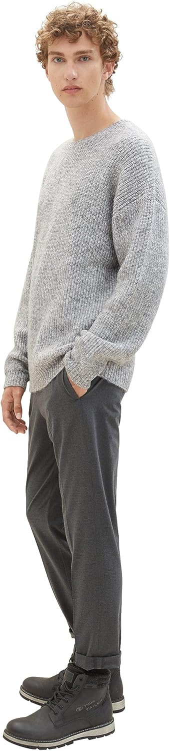 Tom Tailor Denim Herren Relaxed Tapered Fit Hose in Ankle-Länge 28W / 30L 10775-mid Grey Melange, 28