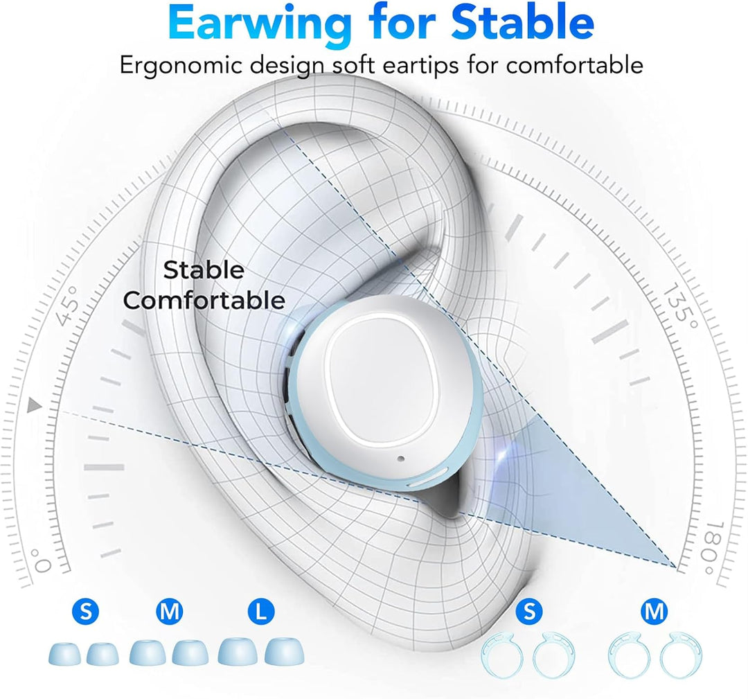 Kopfhörer Kabellos Bluetooth, Bluetooth Kopfhörer 5.3 In Ear Kopfhörer mit 4 ENC Noise Cancelling Mi
