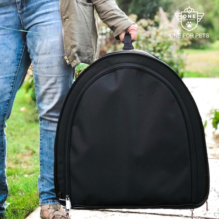 One für Haustiere Stoff Tragbarer Hundehütte, 2-in-1-Double, schwarz schwarz L 99 x B 51 x H 51 cm,