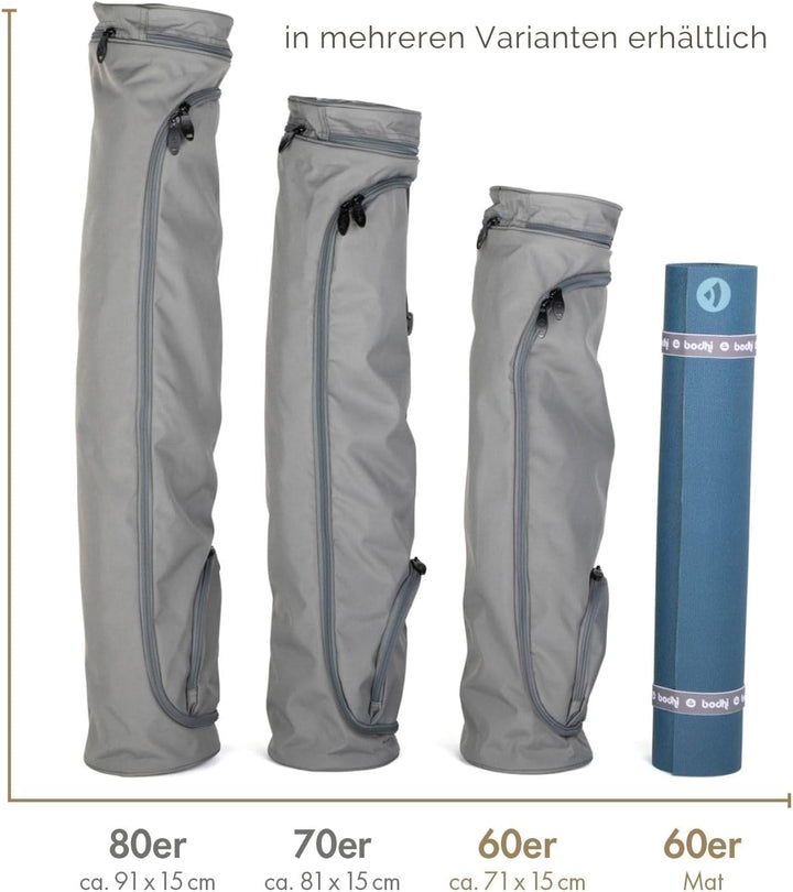 Bodhi Yogatasche ASANA Bag | Spritzwasserfeste Sporttasche | Aussentaschen für extra Platz | Polyest
