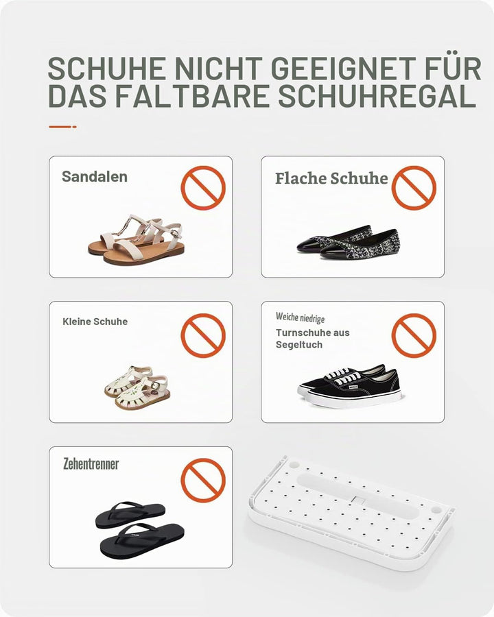 Baffect Schuhhalter faltbar Wand montiert 4 Stücke, Schuhregal Klappschuhregal Hängeregal für Schuhe