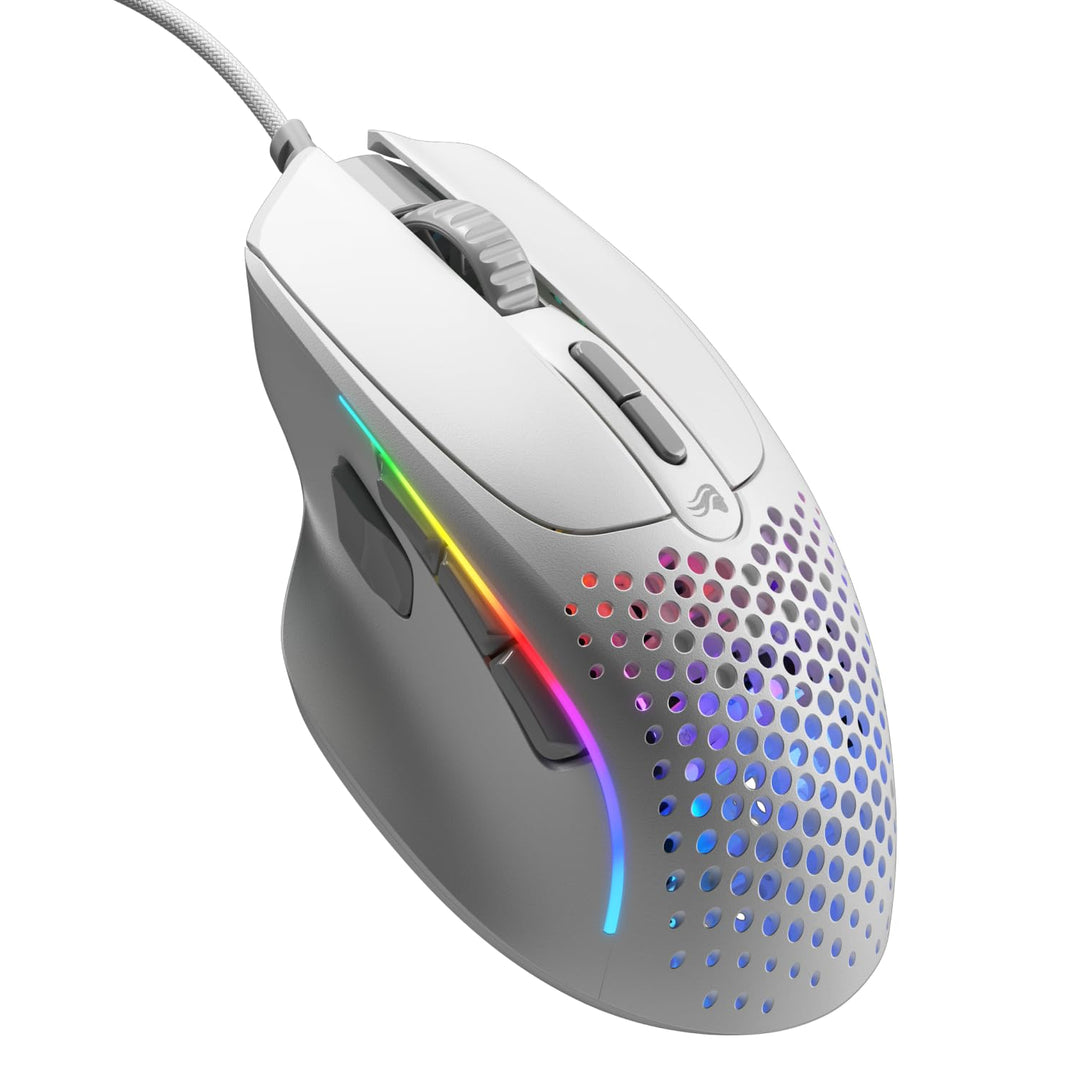 GLORIOUS Model I 2 Kabelgebundene Gaming-Maus, 66g, 9 Makro-Tasten, Weiss | Motion-Sync, Optische Sc
