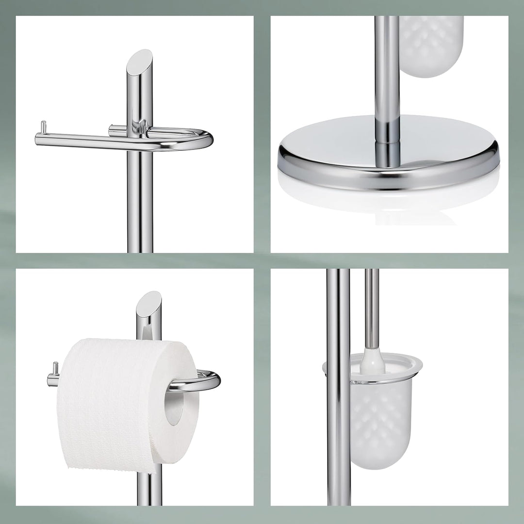 Kela Ken Toilettengarnitur, Metall, Silber glänzend, 73 cm