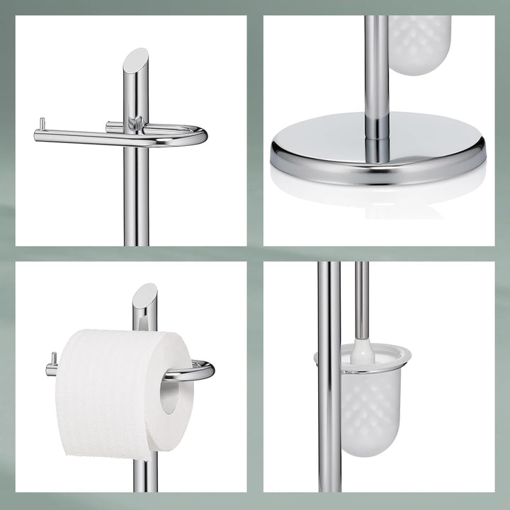 Kela Ken Toilettengarnitur, Metall, Silber glänzend, 73 cm