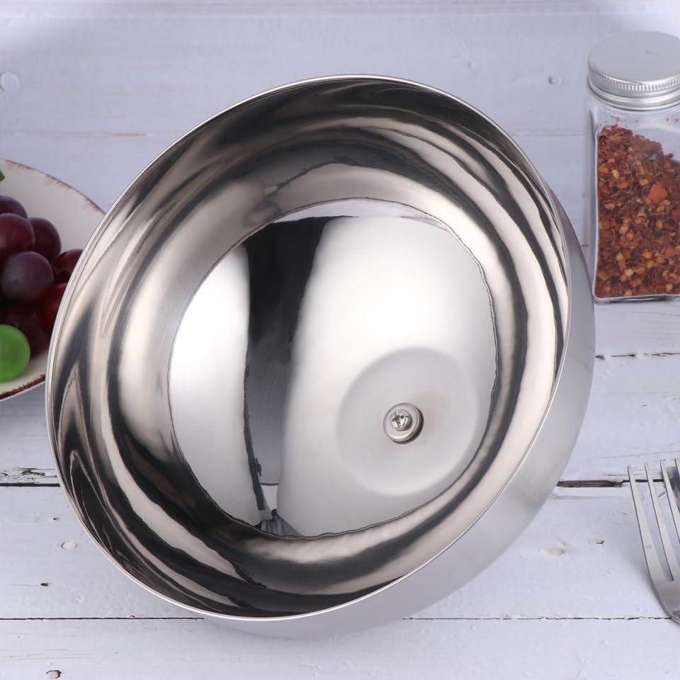 HEMOTON Edelstahl Speiseglocke Tellerglocke Teppanyaki Deckel Steak Abdeckhaube Burgerhaube Schmelzk