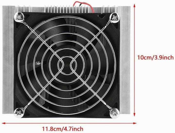 12V Thermoelektrischer Peltier Kühler Semiconductor Refrigeration mit Lüfter Halbleiter-Kühler, Elek