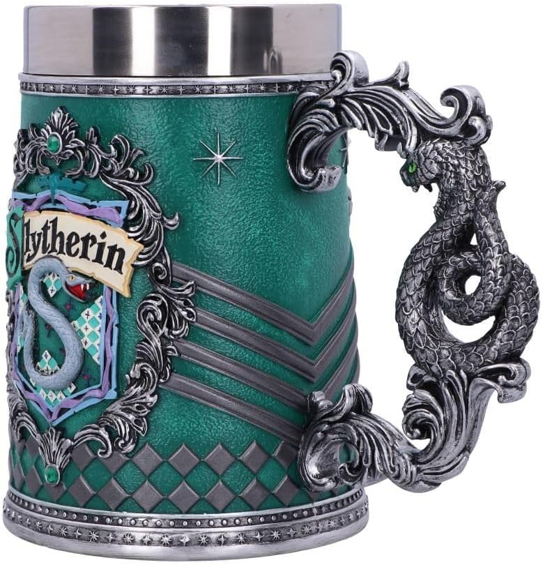 Nemesis Now House Collectable Tankard Harry Potter Slytherin Hogwarts-Haus Sammelkrug, Harz, Grün Si