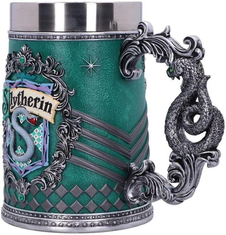 Nemesis Now House Collectable Tankard Harry Potter Slytherin Hogwarts-Haus Sammelkrug, Harz, Grün Si