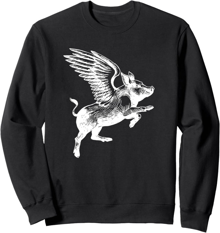 Liebe wenn Schweine fliegen fliegen geflügeltes Schwein Sweatshirt