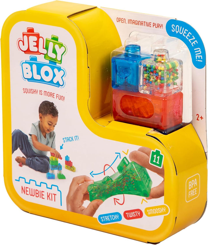 Jelly BLOX - Newbie Kit, Bauspielzeug ab 2 Jahren, mit 11 Sensorische Bausteine, Konstruktion Spielz