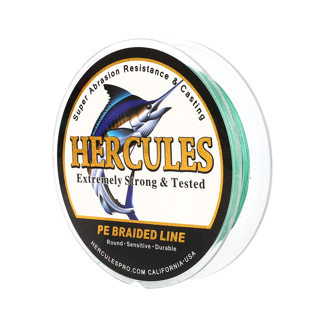 HERCULES Super Cast 100m - 2000m Yards Geflochtene Angelschnur 10lb - 300lb Test für Salzwasser Süss