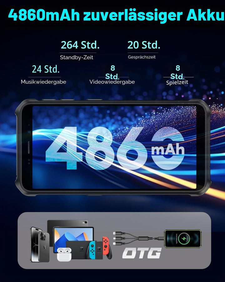 Ulefone Armor X12 Outdoor Smartphone Android 13 Go 6GB + 32GB/256GB SD 4860mAh 5,45'' HD+ 13MP+8MP I