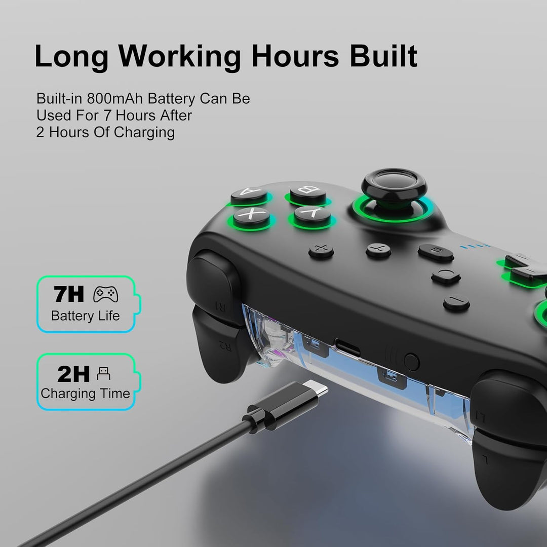 GEEKHAVE Switch Controller, wiederaufladbarer Remote Wireless Switch Lite Controller Gamepad Joypad