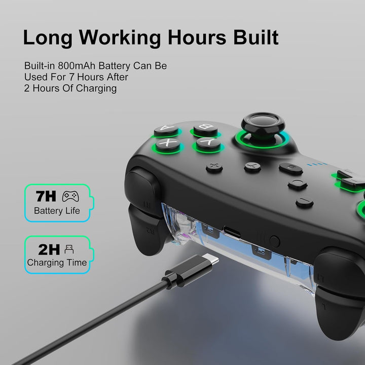 GEEKHAVE Switch Controller, wiederaufladbarer Remote Wireless Switch Lite Controller Gamepad Joypad