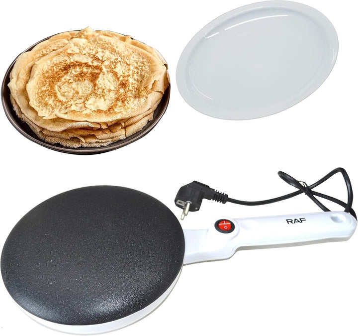 Crepes Maker,650 Watt,Anti-Haft,Crêpe-Maker-Cordless für hauchdünne Crêpes,Teflon-Antihaftbeschichtu