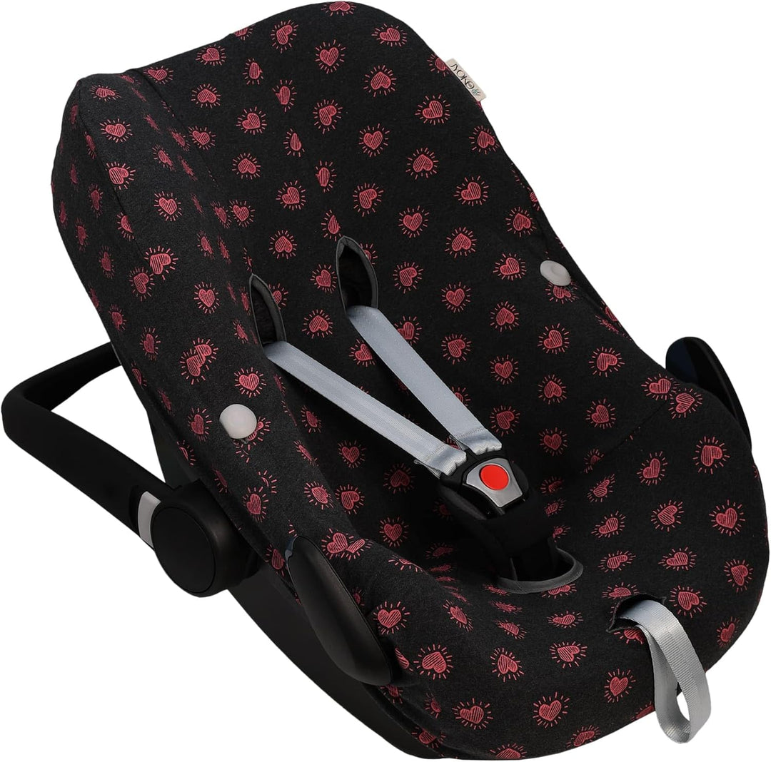 JYOKO Kids Bezug für Autositz kompatibel mit Pebble Maxi Cosi Pebble Pro I-Size, aus Baumwolle (Fluo