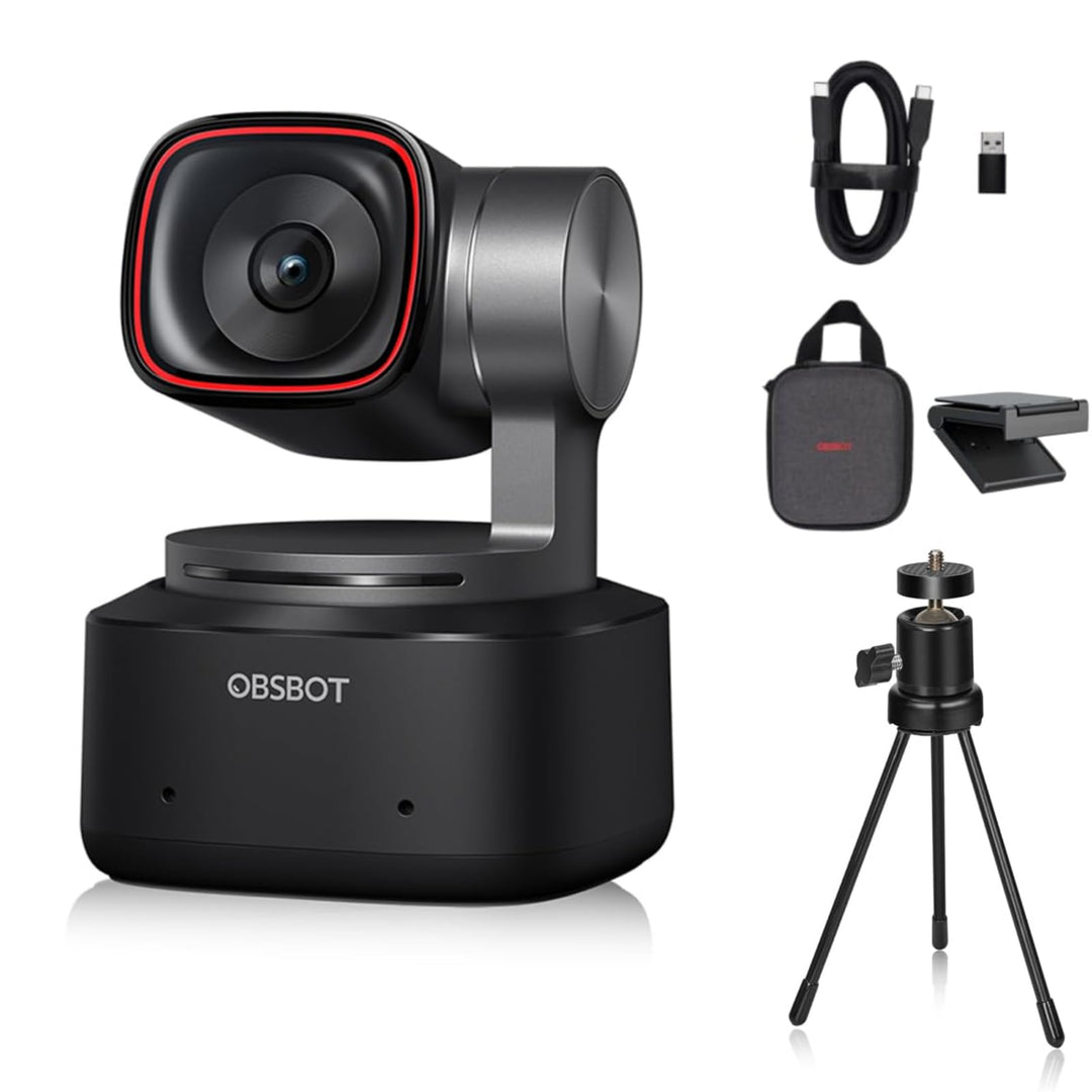 OBSBOT Tiny 2 AI-betriebene PTZ 4K Webcam 1/1,5" CMOS 4X schnellere Fokussierung USB 3.0 10x schnell