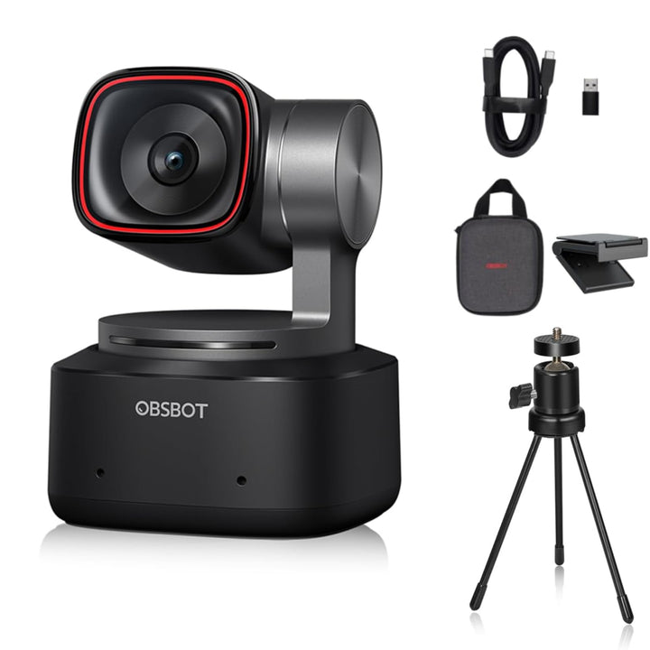 OBSBOT Tiny 2 AI-betriebene PTZ 4K Webcam 1/1,5" CMOS 4X schnellere Fokussierung USB 3.0 10x schnell