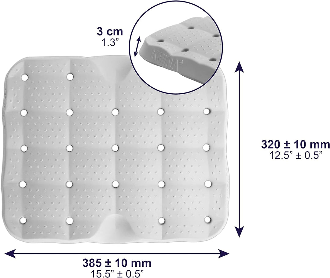 KMINA - Sitzkissen Dusche (39x32x3 cm, Hocker Nicht Enthalten), Duschhocker Kissen, 100% Wasserdicht