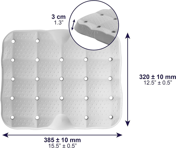 KMINA - Sitzkissen Dusche (39x32x3 cm, Hocker Nicht Enthalten), Duschhocker Kissen, 100% Wasserdicht