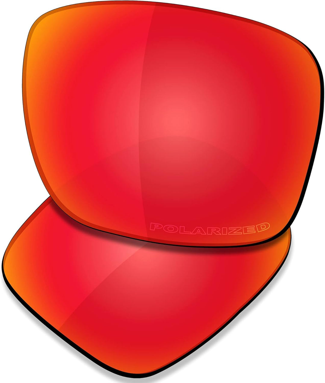 Saucer Premium Ersatzgläser für Oakley Holbrook OO9102 Sonnenbrillen High Definition - Fire Red Pola