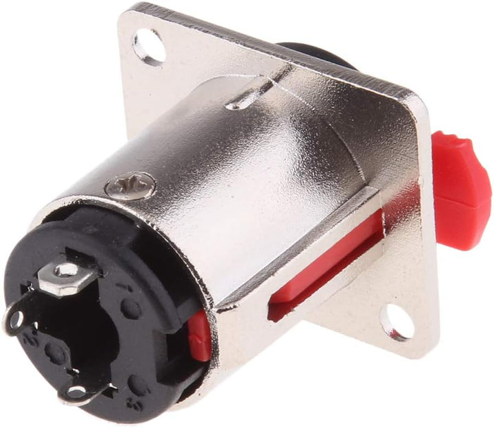 perfk 4 Pieces 6.35mm 1/4inch Instrumenten-Einbaubuchse Klinkenstecker Klinken Buchse aux Audio Adap