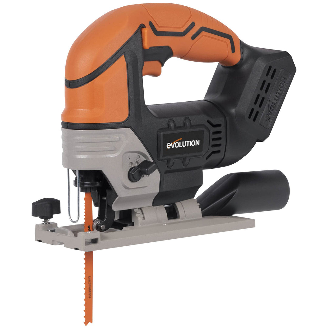 Evolution Power Tools R90JGS-Li Akku-Stichsäge – 5 Mehrzweck-Sägeblätter im Lieferumfang enthalten K
