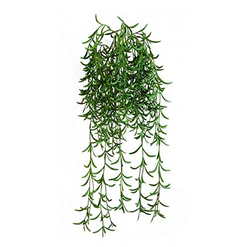 artplants.de Kunst Rhipsalis Hänger KLEMENIS, grün, 45cm - Künstlicher Hängebusch - Kunstranke grün