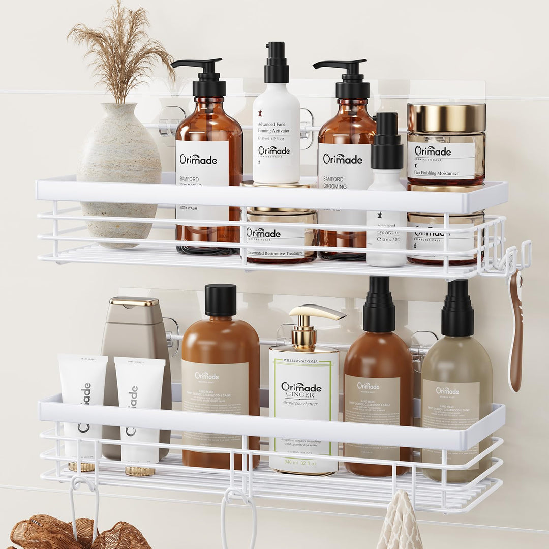 Orimade Duschablage ohne Bohren Edelstahl Duschregal Duschkörbe für für Shampoo und Duschgel 2 Stück