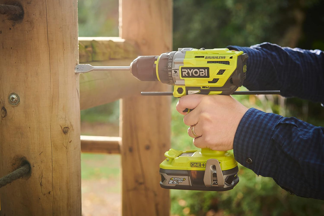 Ryobi Akku-Schlagbohrschrauber (18 V, Schlagbohrfunktion, ohne Akku, Schnellspannbohrfutter, LED-Bel