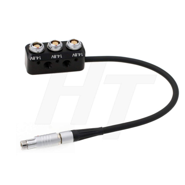 HangTon Stromverteiler Kabelbox RS 3-polig Stecker auf 2 x 0B 2-polig 1 x fischer RS 3-polig Buchse