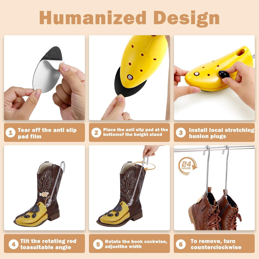 Exshoiu Schuhspanner, Schuhdehner für Stiefel, 1 Paar Schuhdehner Schuhweiter Stiefeletten, Verstell