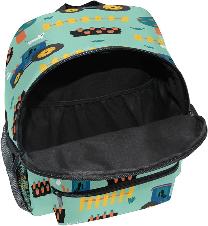 Mnsruu Nahtloser Kinderrucksack, Traktoren-Rucksack, Kleinkinder-Rucksack, Vorschultasche, Kindergar