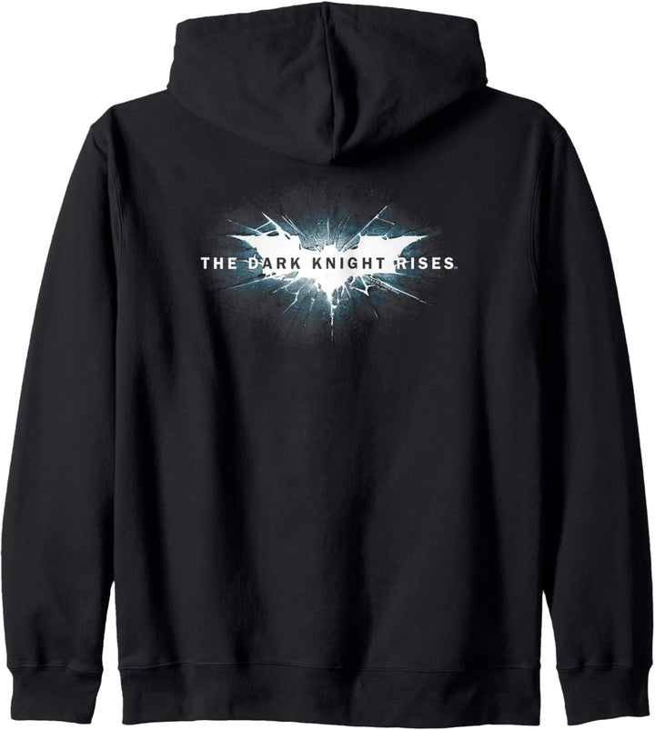 Batman Dark Knight Rises Cracked Bat Logo Kapuzenjacke