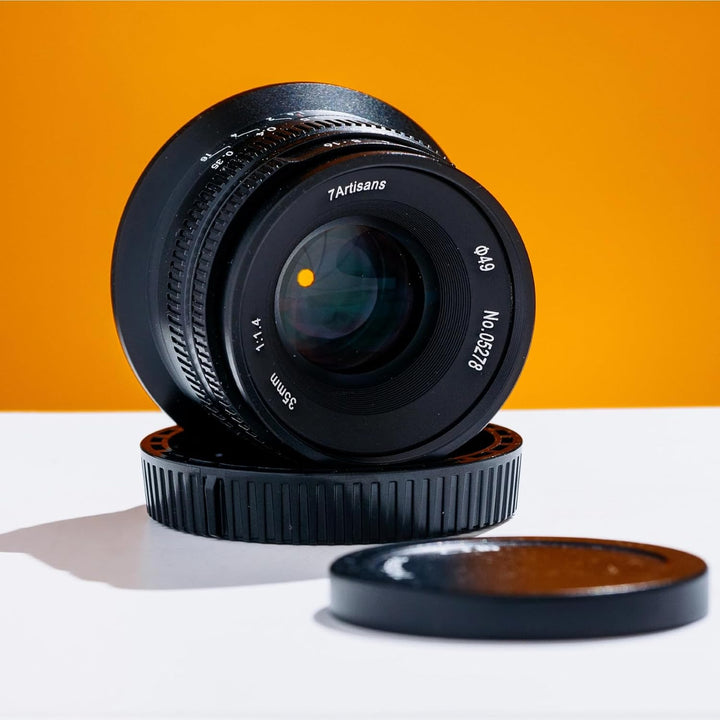 7artisans 35 mm F1,4 Mark II APS-C Festobjektiv mit manuellem Fokus und grosser Blende, kompatibel m