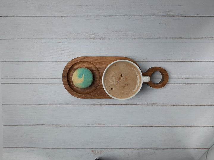 B4K® Brotzeitbrett aus Eichenholz | Geölt | Tranchierbrett | Frühstücksbrett | Untersetzer | Servier