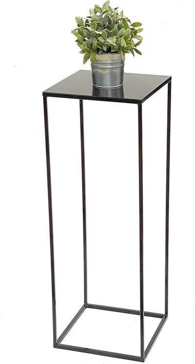 DanDiBo Blumenhocker Metall Schwarz Eckig Höhe 82 cm Blumenständer Beistelltisch 434 Blumensäule Mod