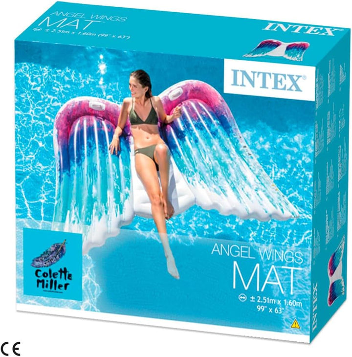Intex 58786EU - Aufblasbare Luftmatratze Engel, Vinyl, Mehrfarbig, 216x155x20 cm Single, Single