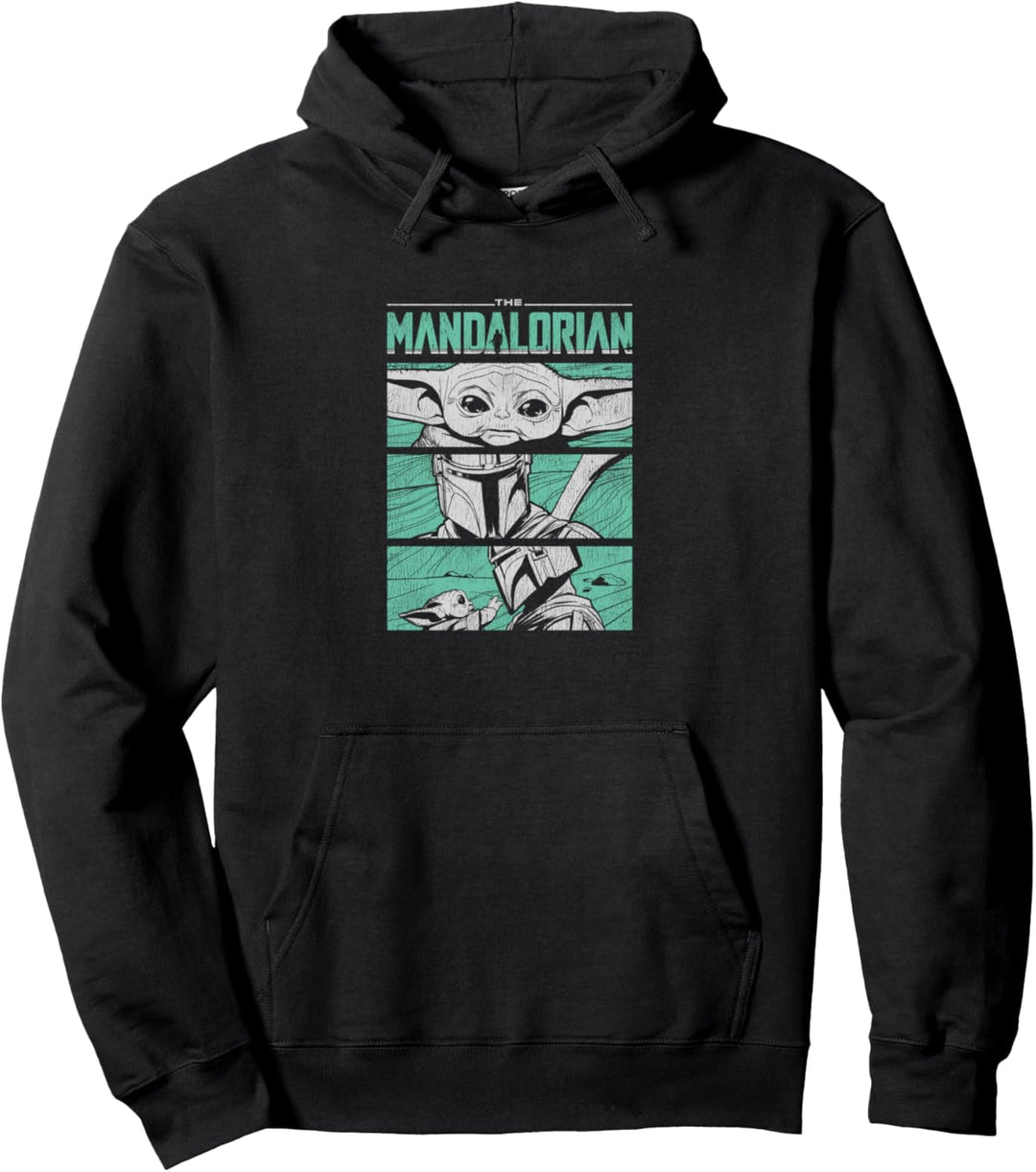 Star Wars: The Mandalorian & The Child Green Block Party Pullover Hoodie