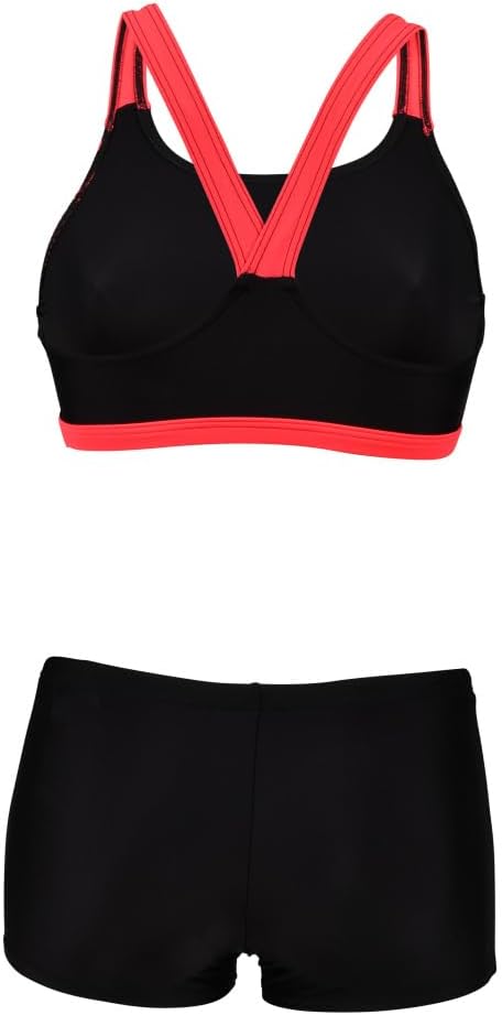 ARENA Damen Women's Dreamy Bikini Energy Back Bikini (1er Pack) 38 Black-fluo Red, 38 Black-fluo Red