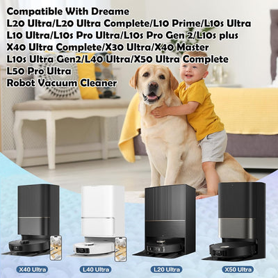 8 Stück Wischtücher für Dreame L10s/L10/L20/X40/L40/X50/L50 Pro Ultra, für Xiaomi X20 Pro/Max, für E