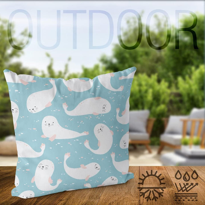 VOID Robben Kinder Antarktis Kissenbezug Kissenhülle Sofakissen Kissen Deko Outdoor-Kissen Dekokisse
