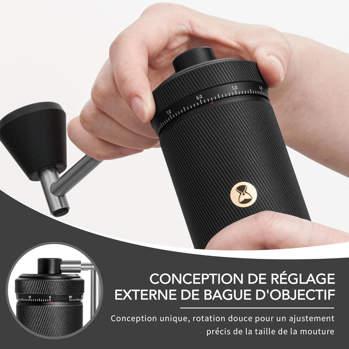 Manuelle Kaffeemühle S3 TIMEMORE, Numerisch Einstellbare Feinheit, Klappgriff, Upgrade Integriertes