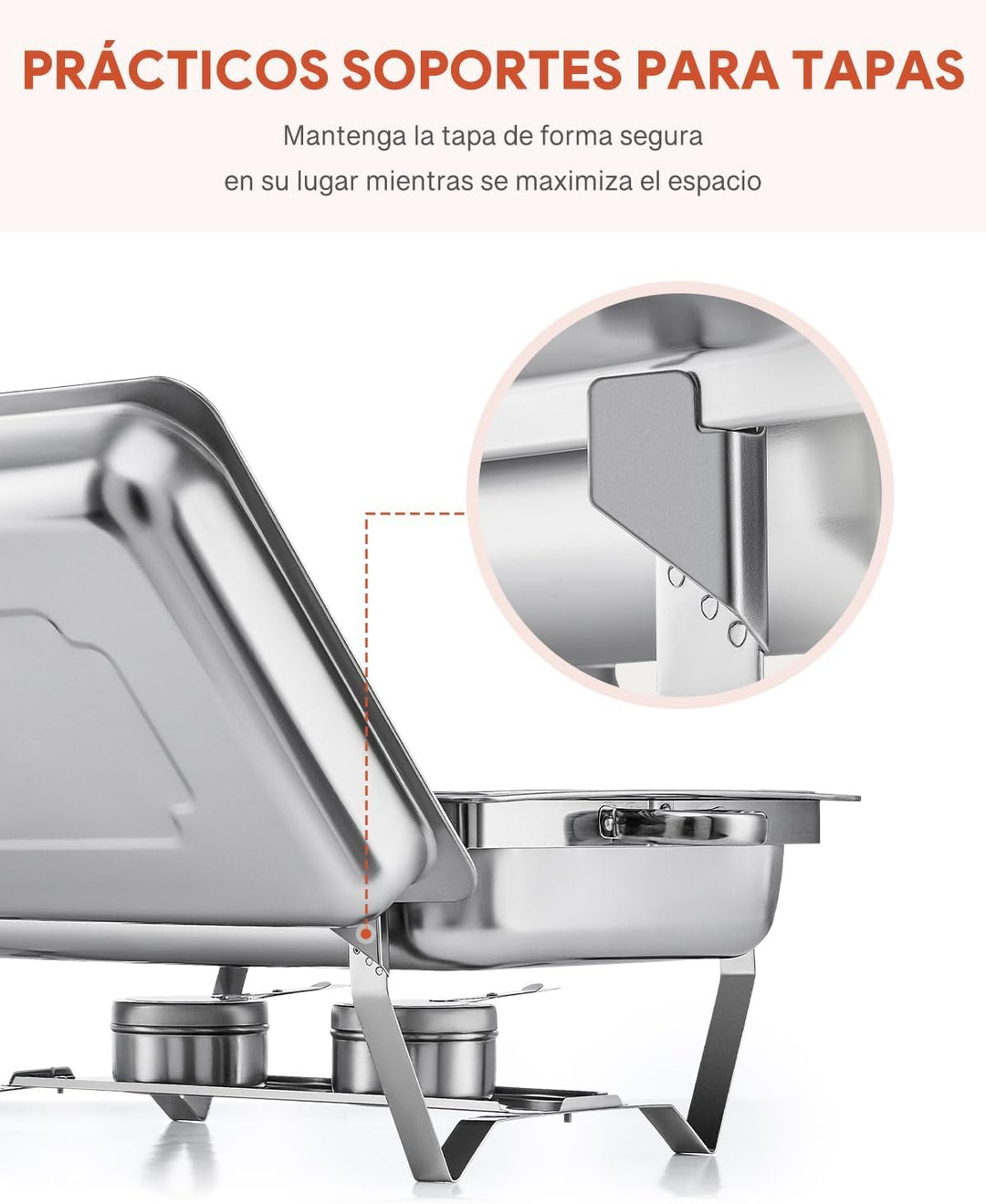 Wilprep Chafing Dish Speisewärmer 9L 4pcs Edelstahl Warmhaltebehälter Wärmebehälter Edelstahl Buffet
