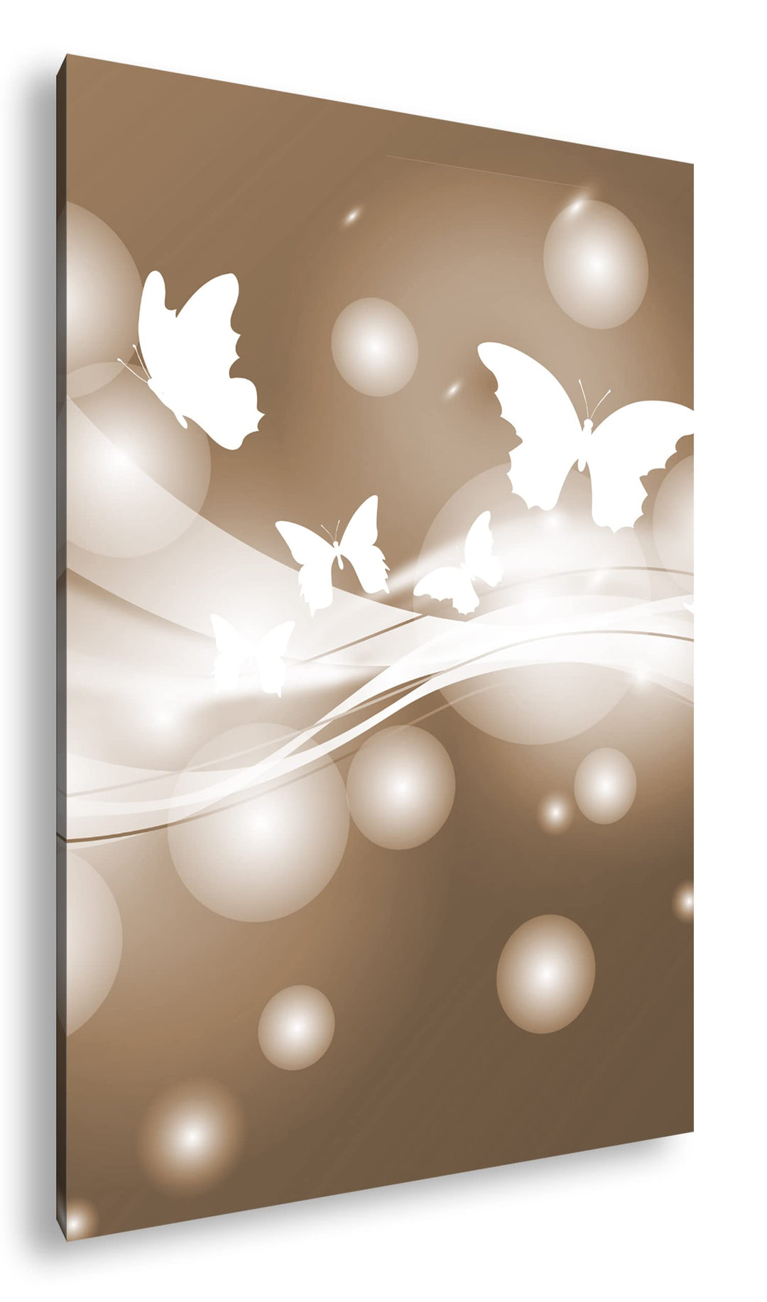 deyoli Fliegende Blasen und Schmetterlinge Format: 120x80 als Leinwand, Effekt: Sepia, Motiv fertig