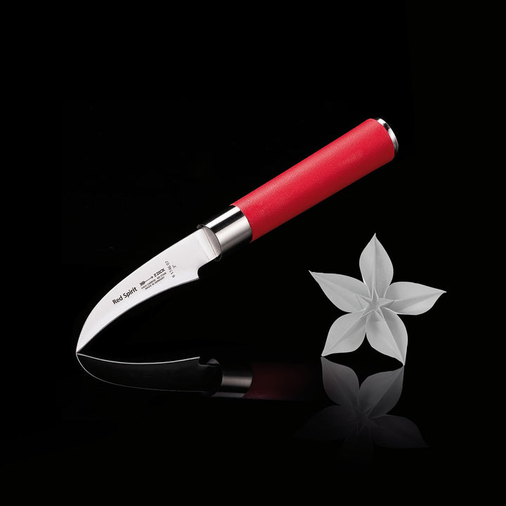 F. DICK Tourniermesser, Red Spirit (Messer mit Klinge 7 cm, X55CrMo14 Stahl, nichtrostend, 56° HRC)