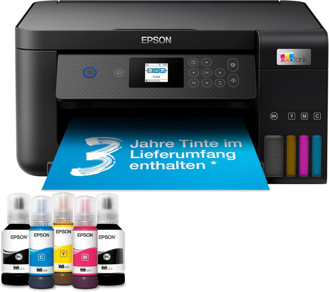 EcoTank ET-2850 A4-Multifunktions-Wi-Fi-Tintentankdrucker, mit einem im Lieferumfang enthaltenen Vor