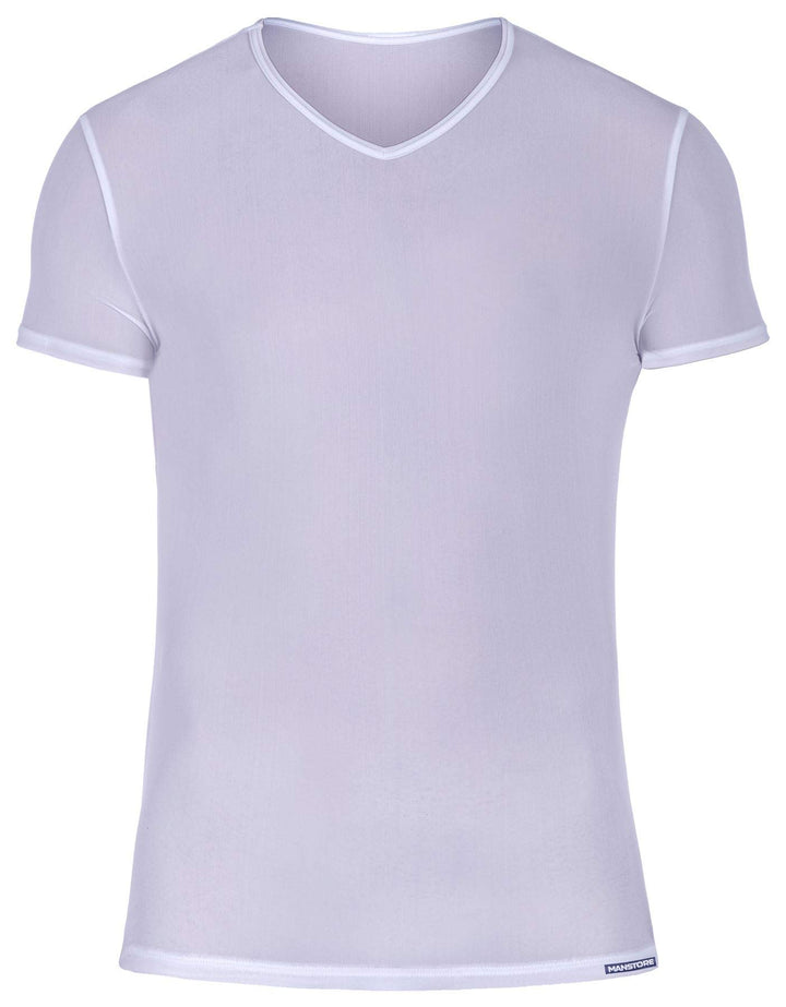 MANSTORE - M101 V-Neck Tee Regular - Fb. weiss - Gr. L L Weiss, L Weiss